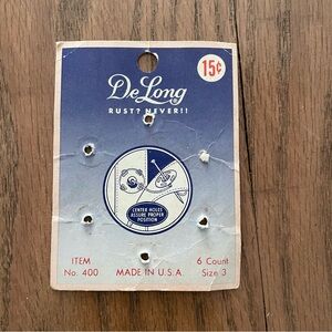 Delong fastener paper antique